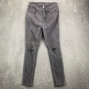 Seven7 Women's‎ Jeans Size 10 High Rise Tummy Less Skinny Distressed Gray